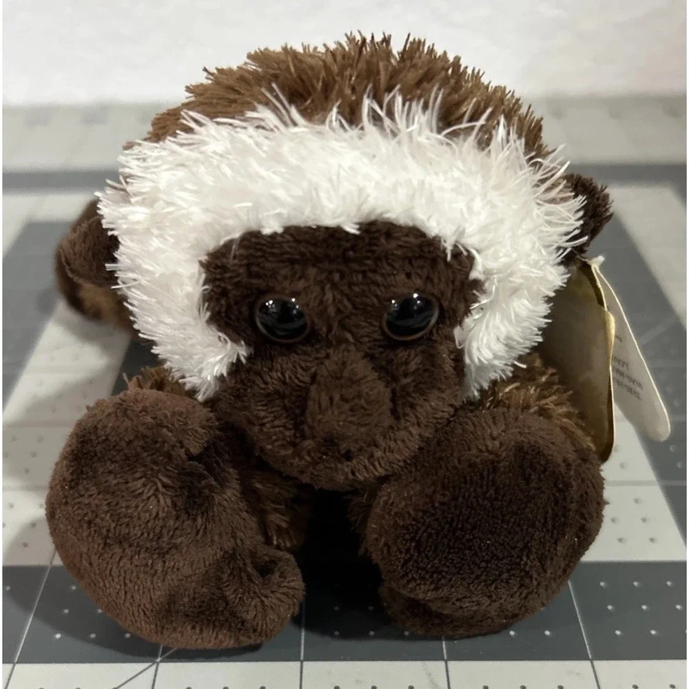 Aurora World Brown Gibbon Monkey Ape Chimp Floppy Stuffed Animal Plush 5 inch